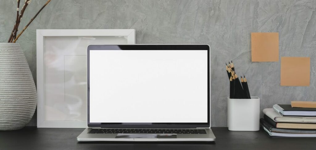 computer on desk