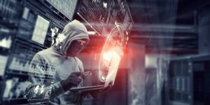 identity thief trying to steal data